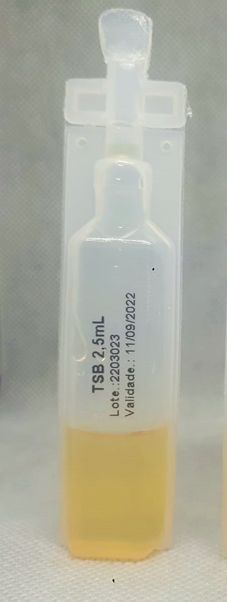 Tryptic Soy Broth (TSB), USP, 2,5mL.